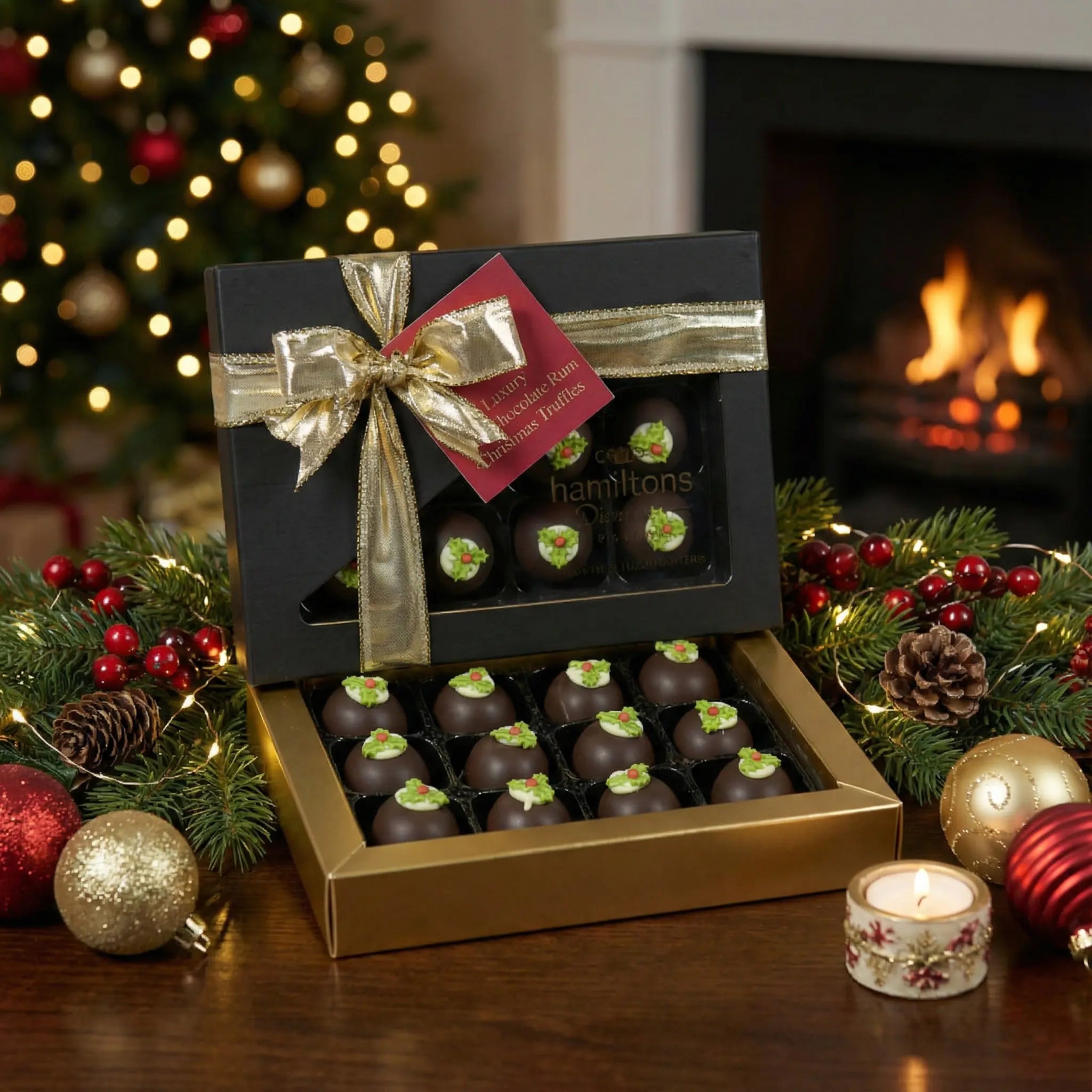 Chocolate Rum Truffle Christmas Puddings