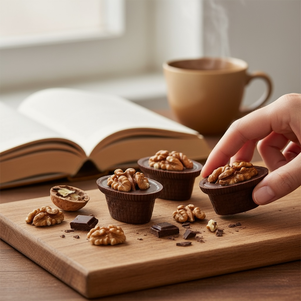 Dark Chocolate Praline and Walnut