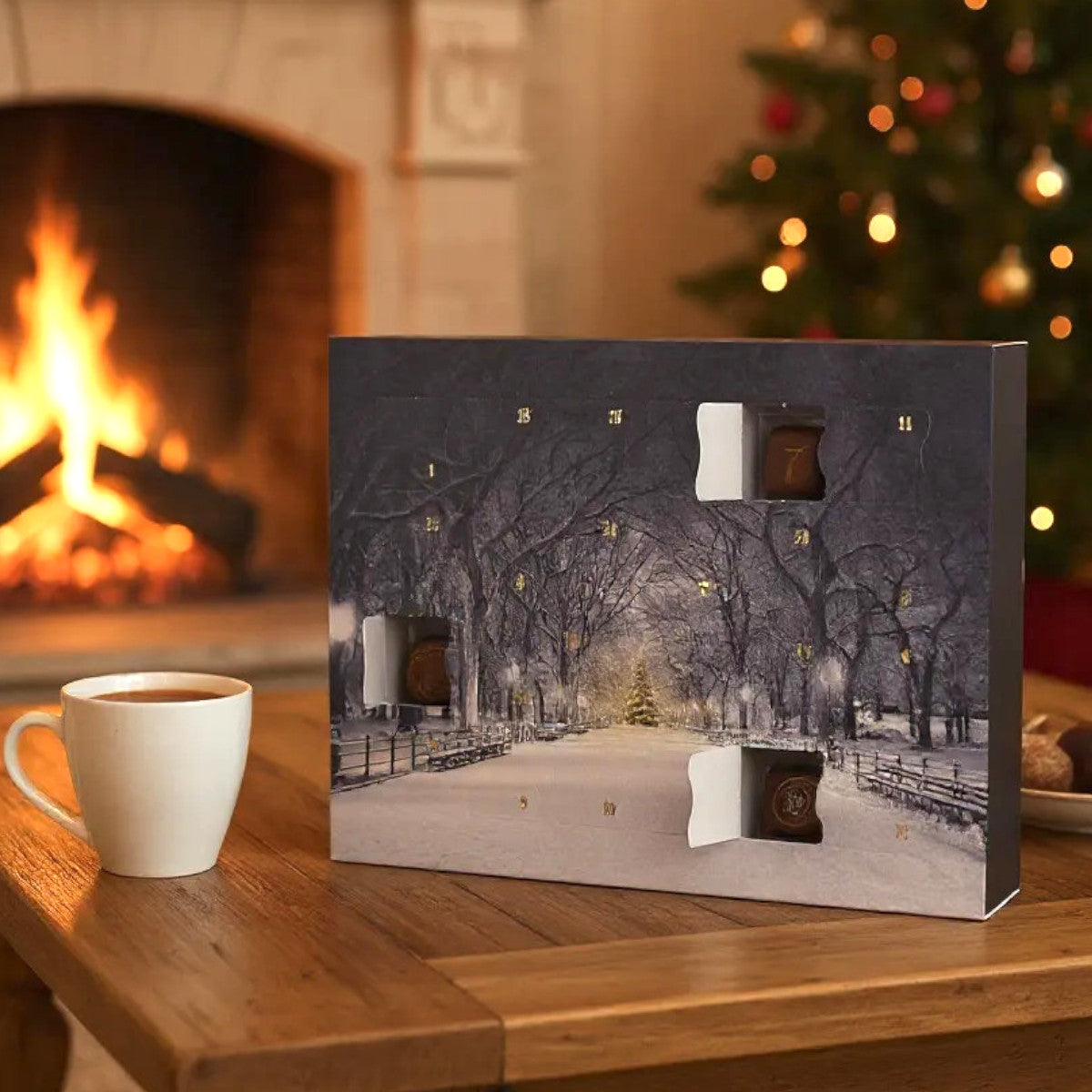 Luxury chocolate advent calendar Christmas winter