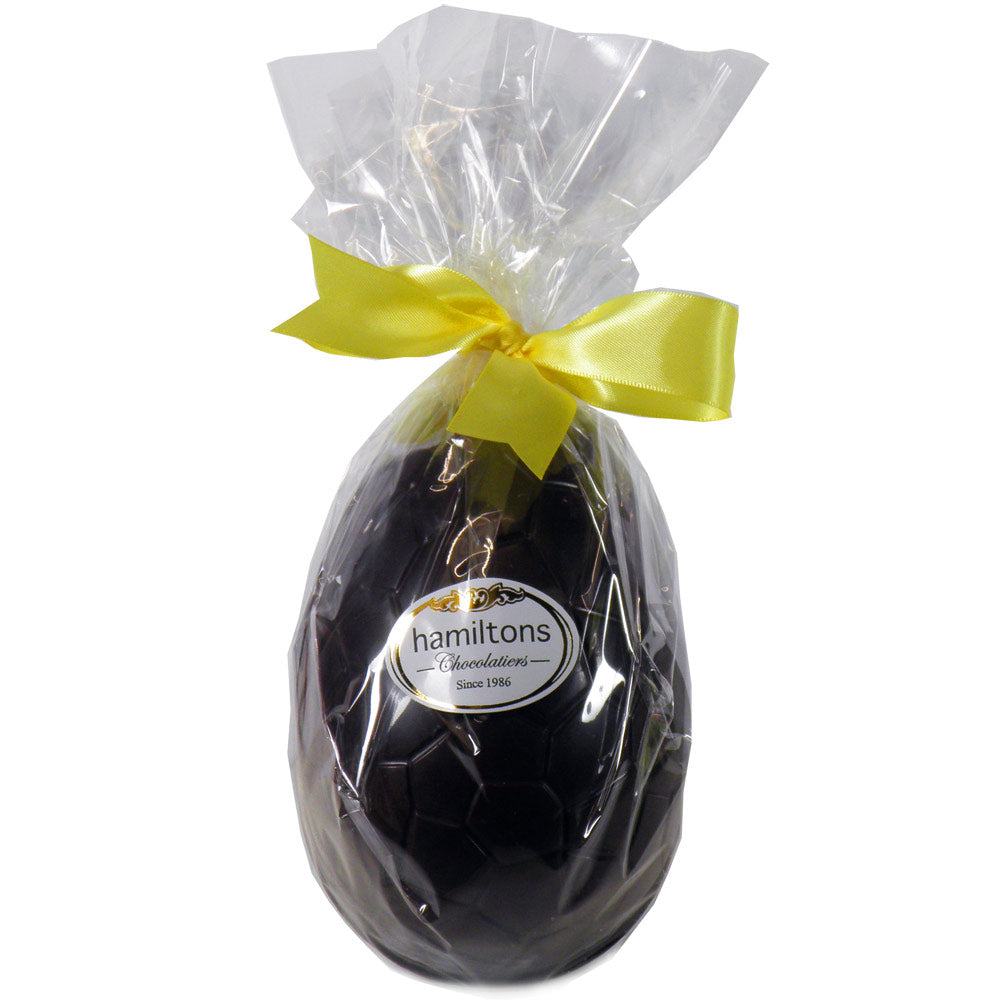 Small Whole Dark Easter Egg Filled With An Assortment Of Dark Chocolates