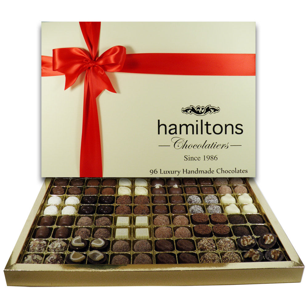 Premium Luxury Valentine Gift Box Containing 96 Handmade Chocolates