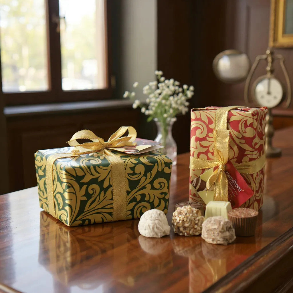 Christmas Ballotin Containing 12 Handmade Chocolates