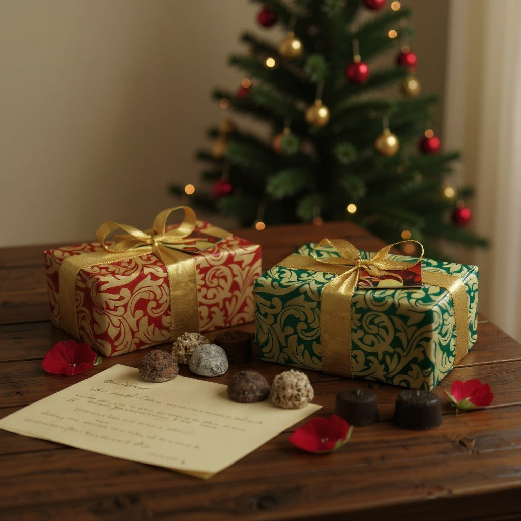 Christmas Ballotin Containing 16 Handmade Chocolates