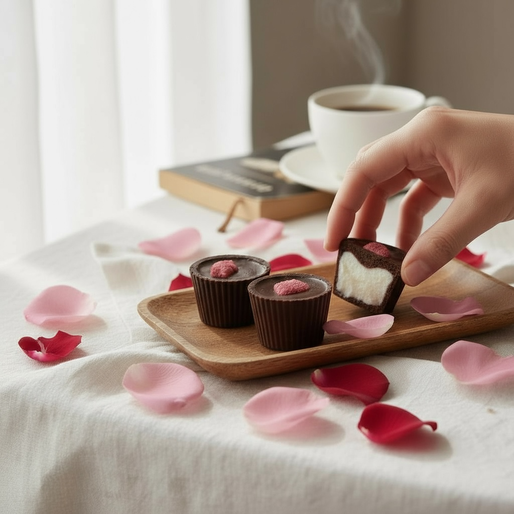 Dark Chocolate Rose Creams