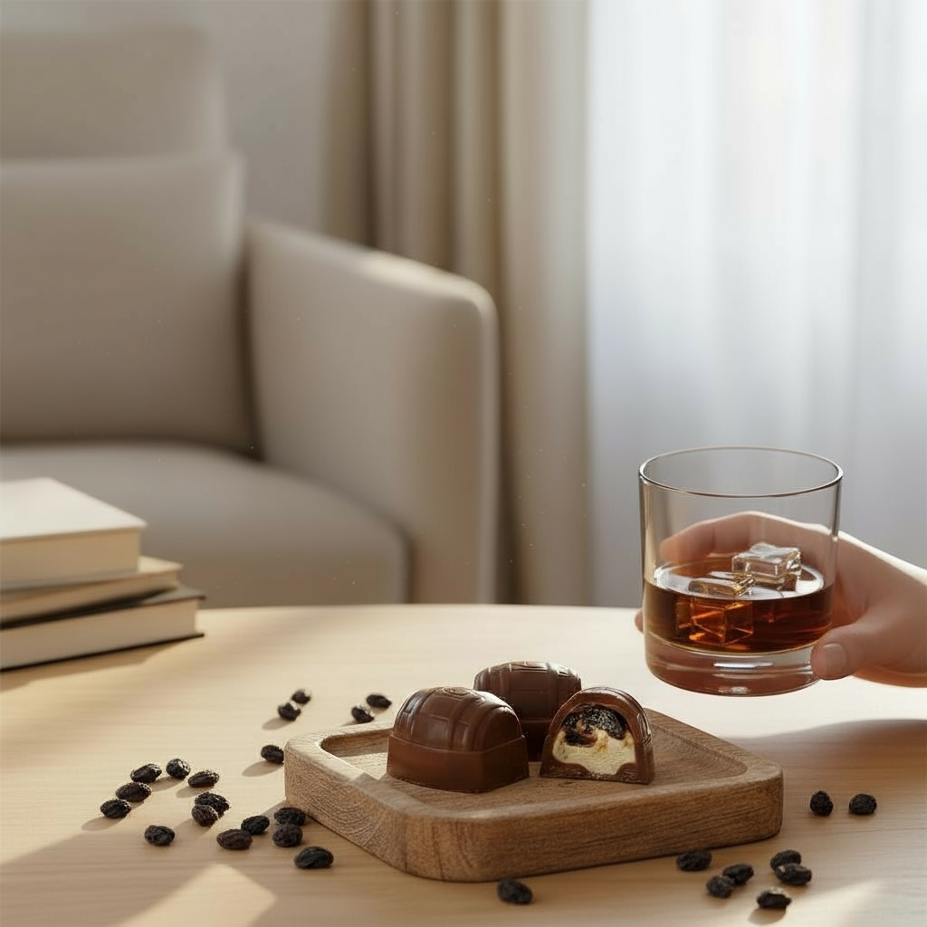 Milk Chocolate Rum and Raisin Cream