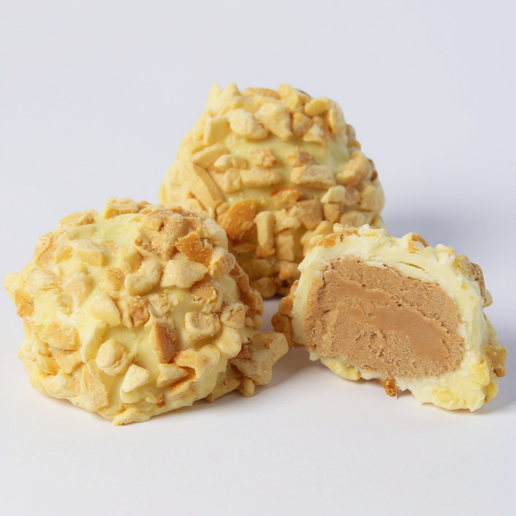 White Chocolate Peanut and Caramel Truffle