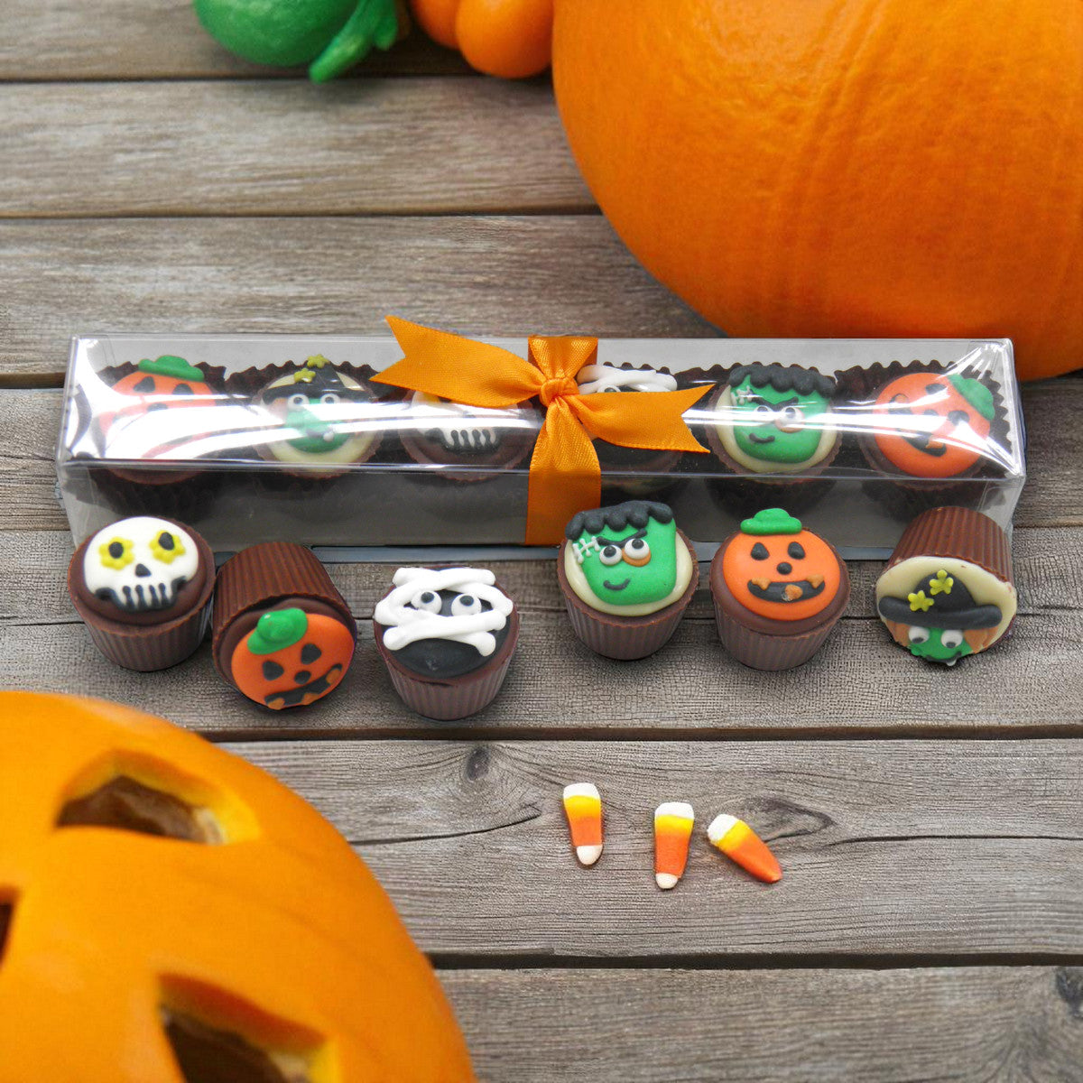 6 Halloween Milk Chocolate Truffle Cups