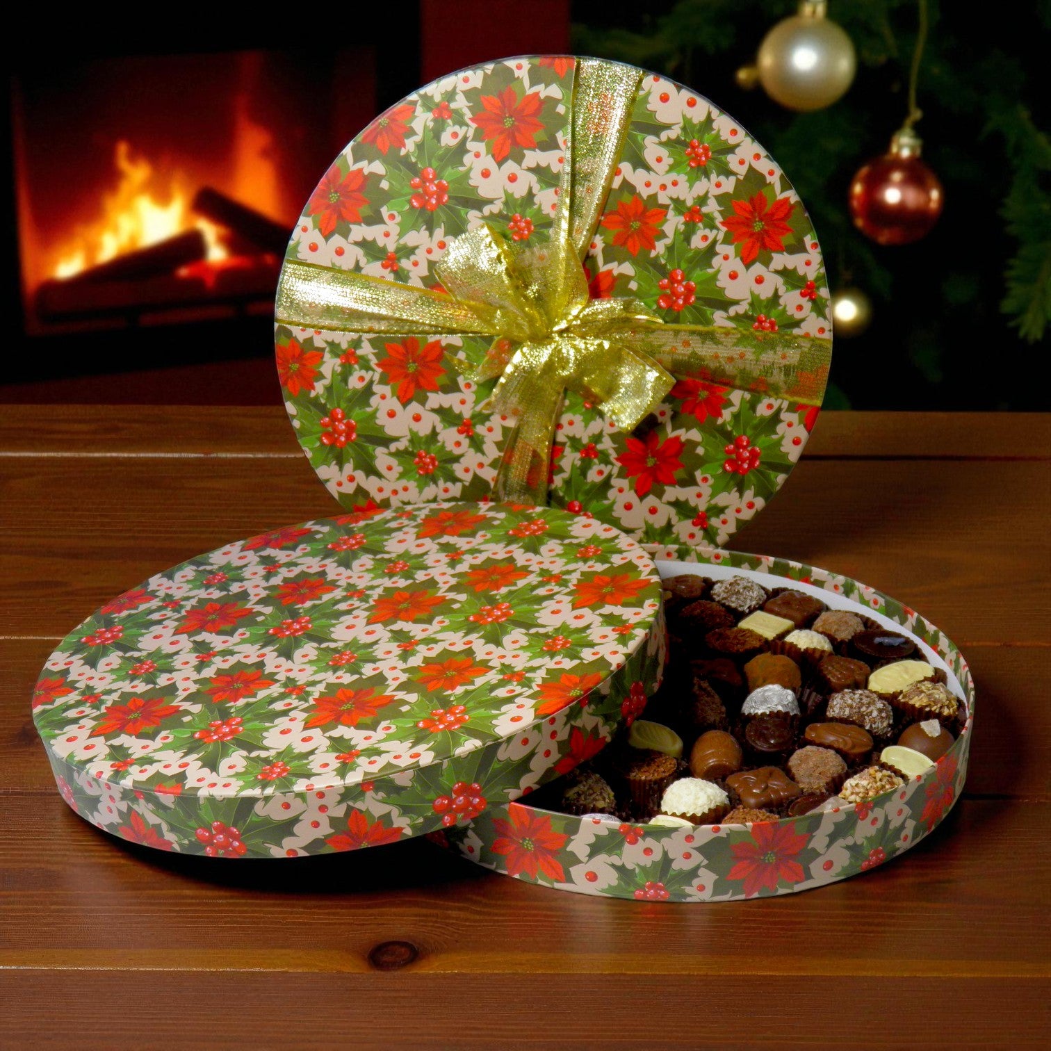 Premium Christmas Round Box Large