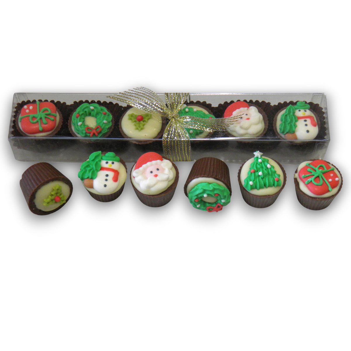 6 Luxury Christmas Milk Chocolate Truffles
