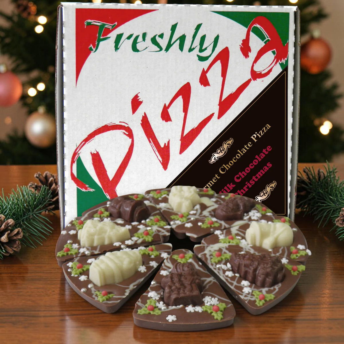 Milk Chocolate Christmas Pizza