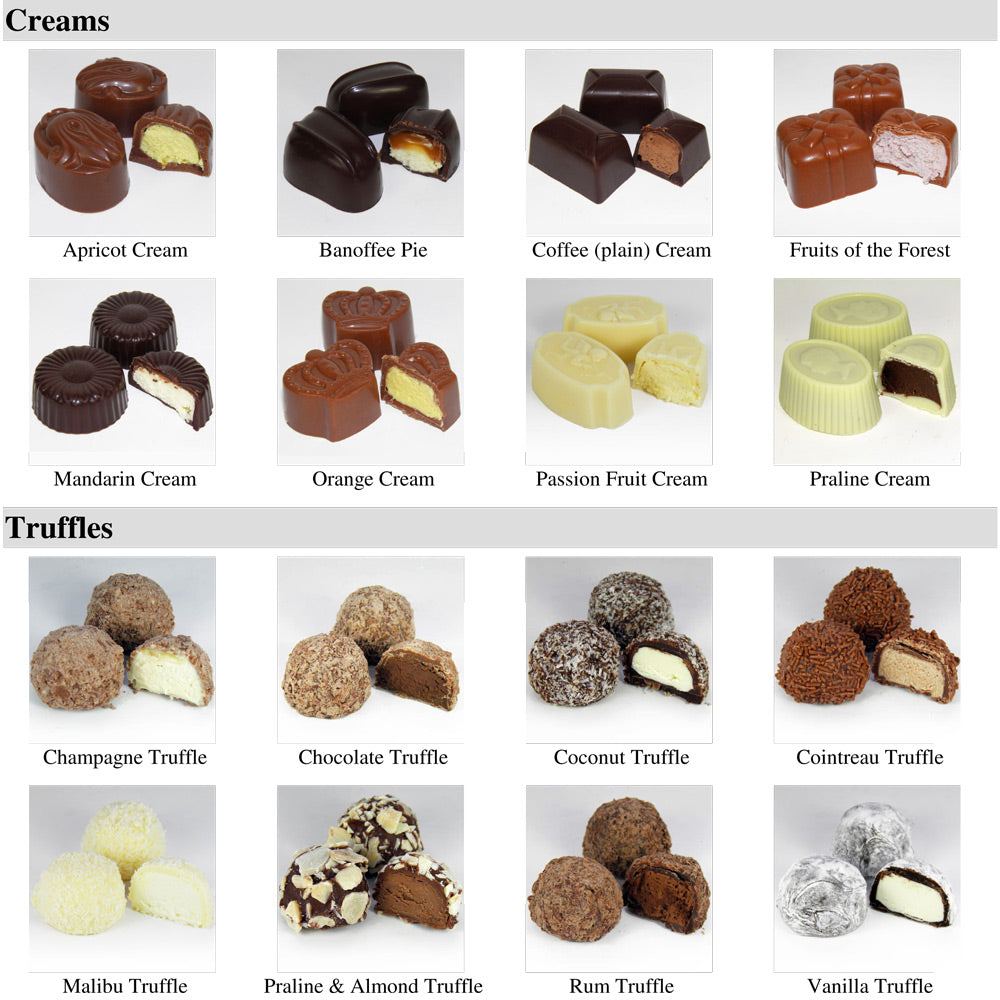 Luxury Burgundy Ballotin Chocolate Box 16 Handmade Chocolates