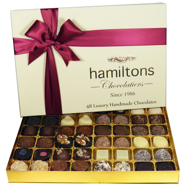 Luxury Handmade Chocolate Box 48 Elegant Treats Hamiltons Chocolates UK