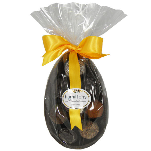 Small Half Dark Easter Egg Filled With Dark Chocolates