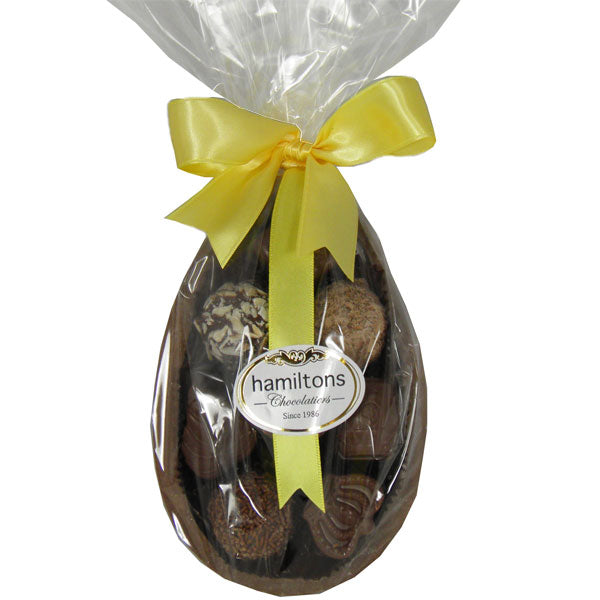 6" Half Milk Easter Egg Filled With 8 Assorted Milk Chocolates